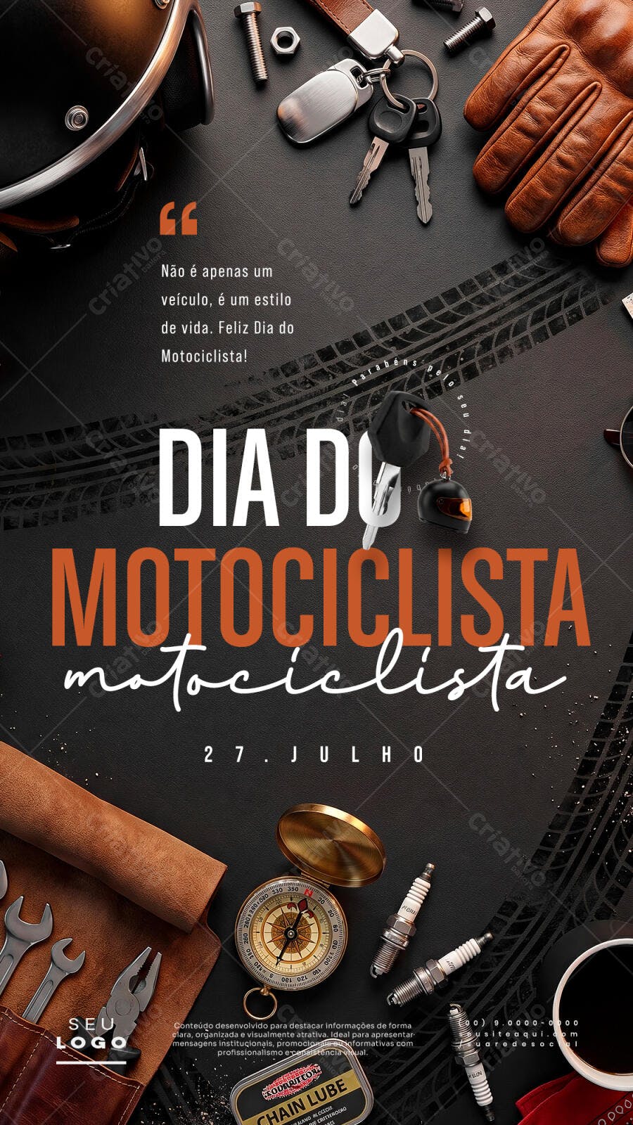 Story Dia do Motociclista 27 de Julho PSD Editável
