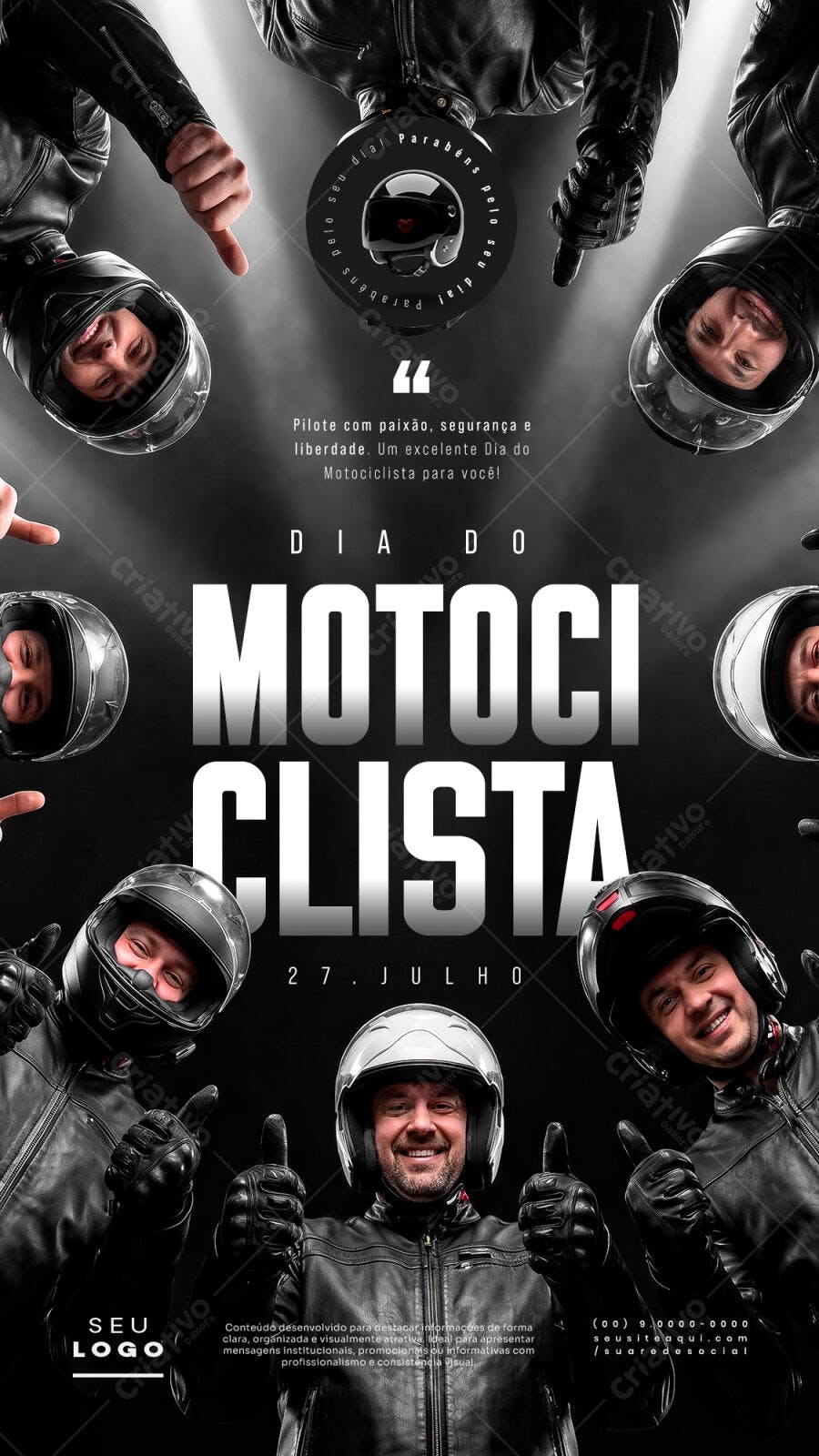 Story Dia do Motociclista 27 de Julho PSD Editável