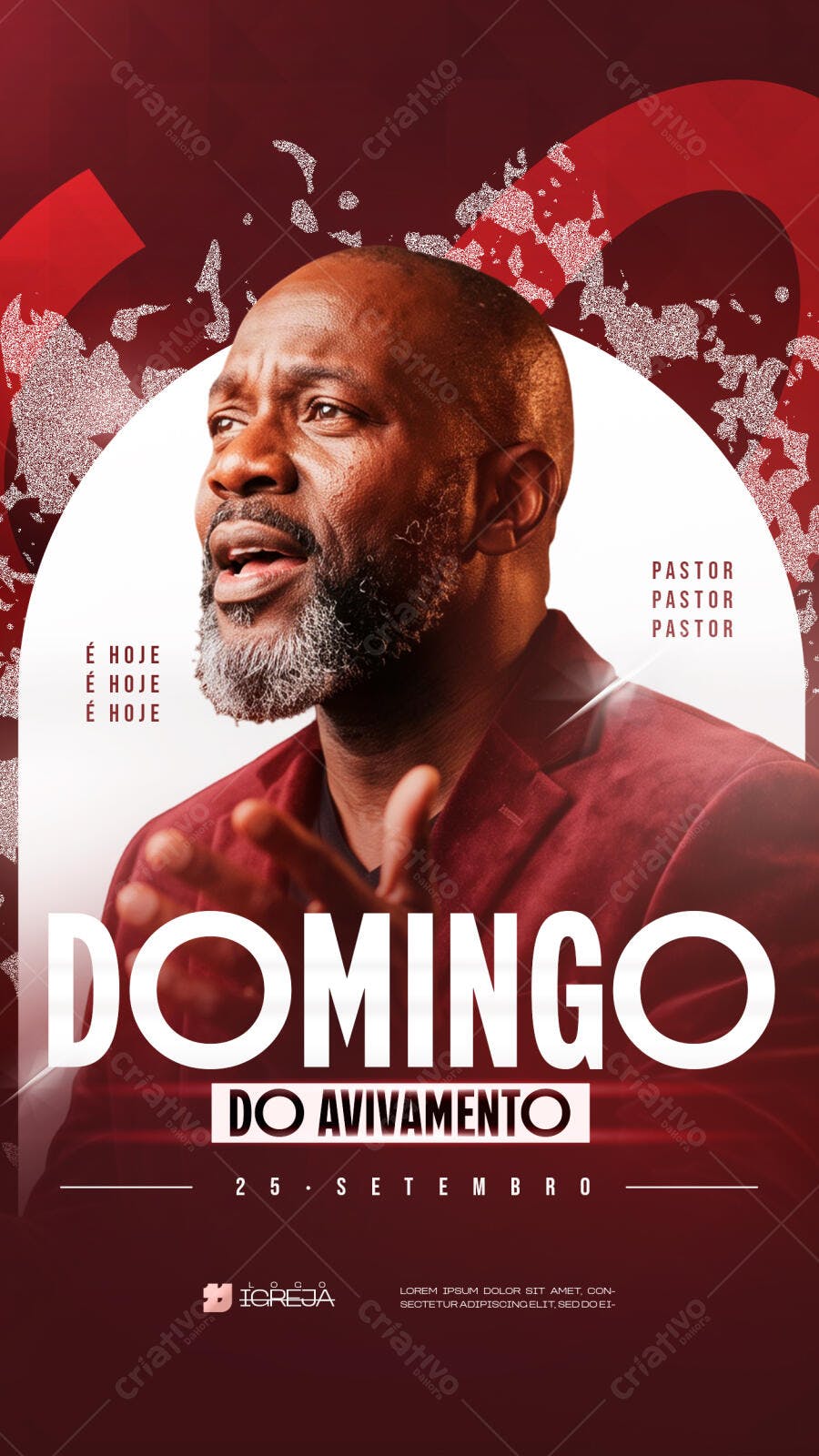 Story Instagram Domingo do Avivamento Igreja PSD Editável