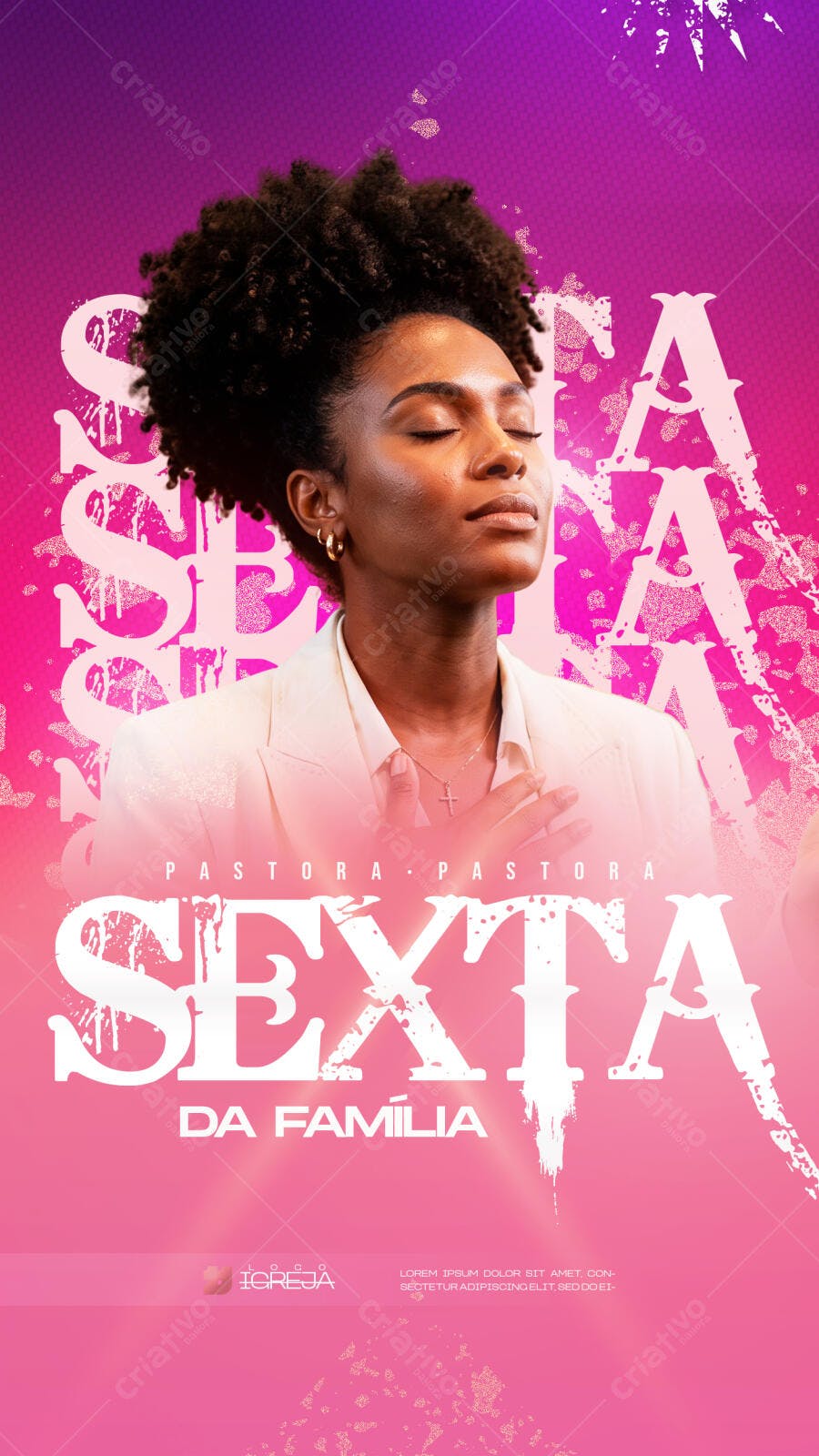 Story Instagram Igreja Sexta da Família PSD Editável