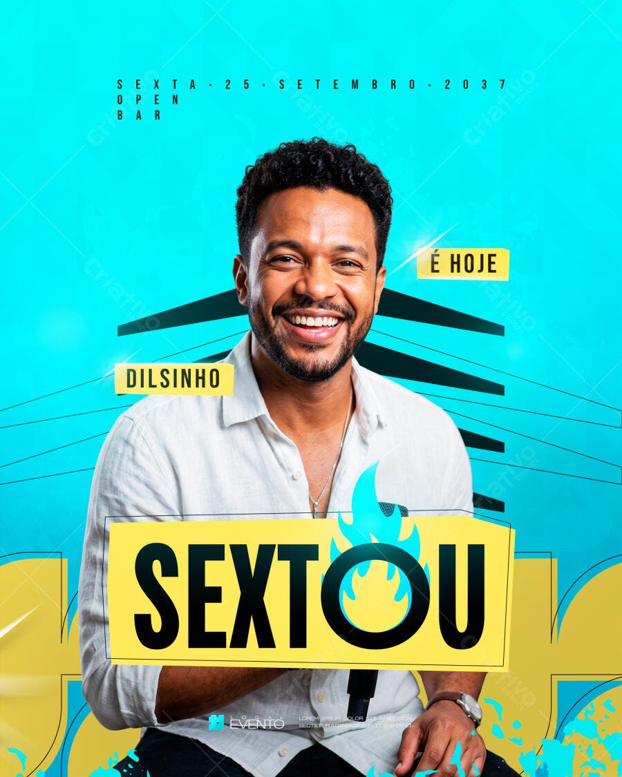 Flyer Sextou Balada Show Dilsinho PSD Editável