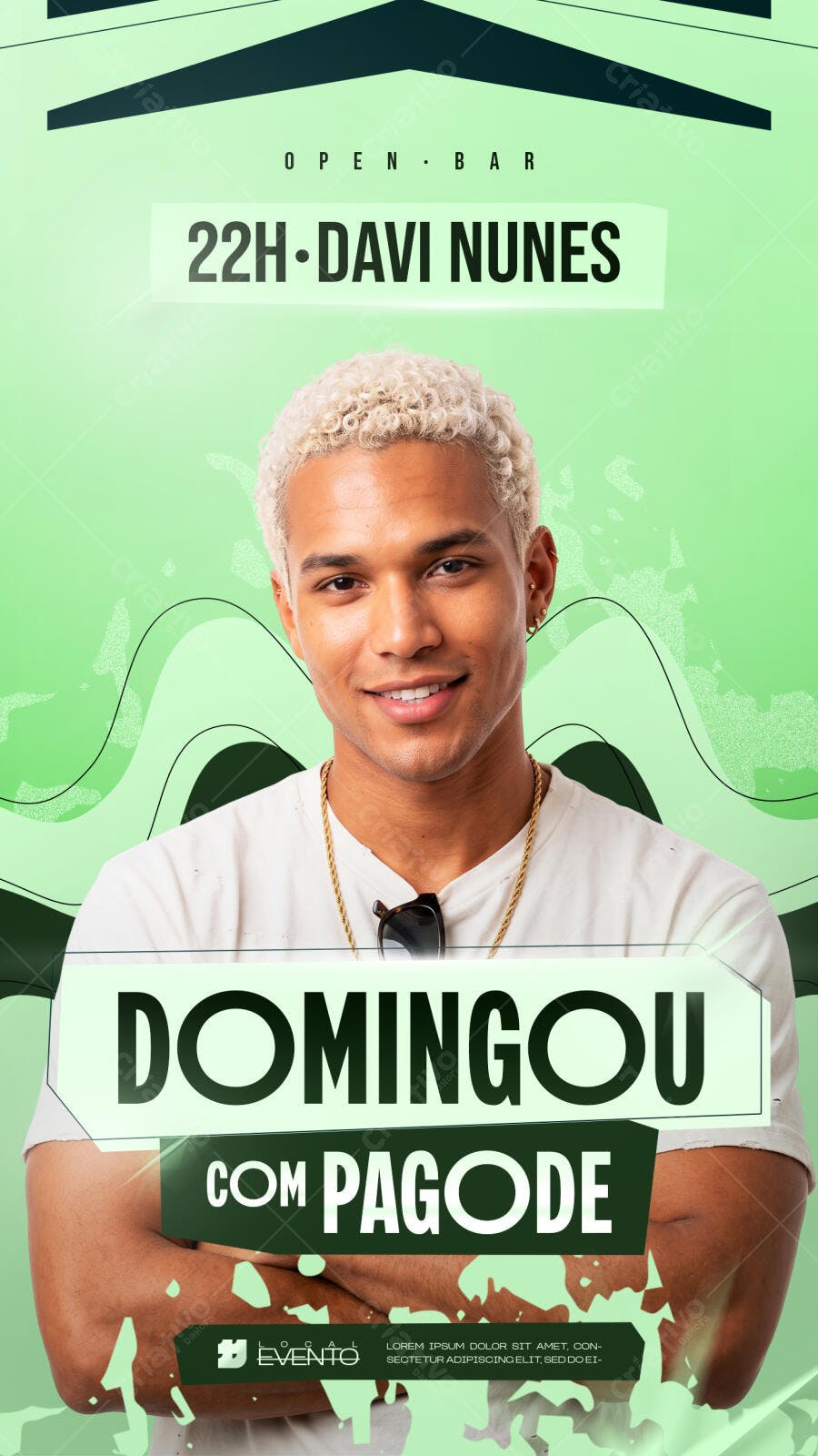 Story Instagram Pagode Davi Nunes PSD Editável