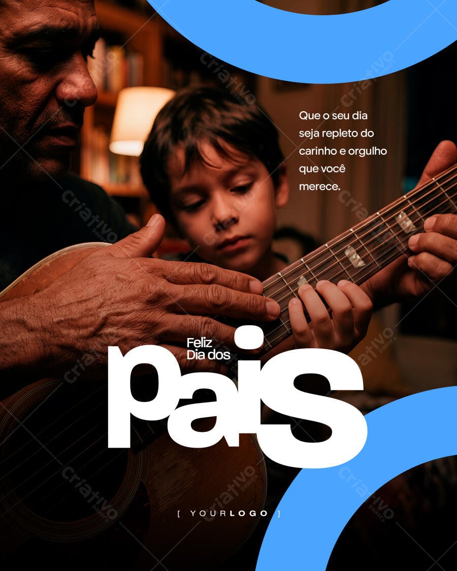 Post Instagram Dia dos Pais Agosto PSD Editável