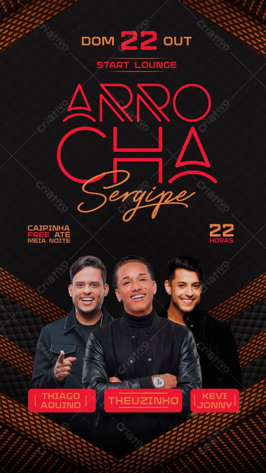 Flyer Arrocha Sergipe Outubro Evento Musical PSD Editável