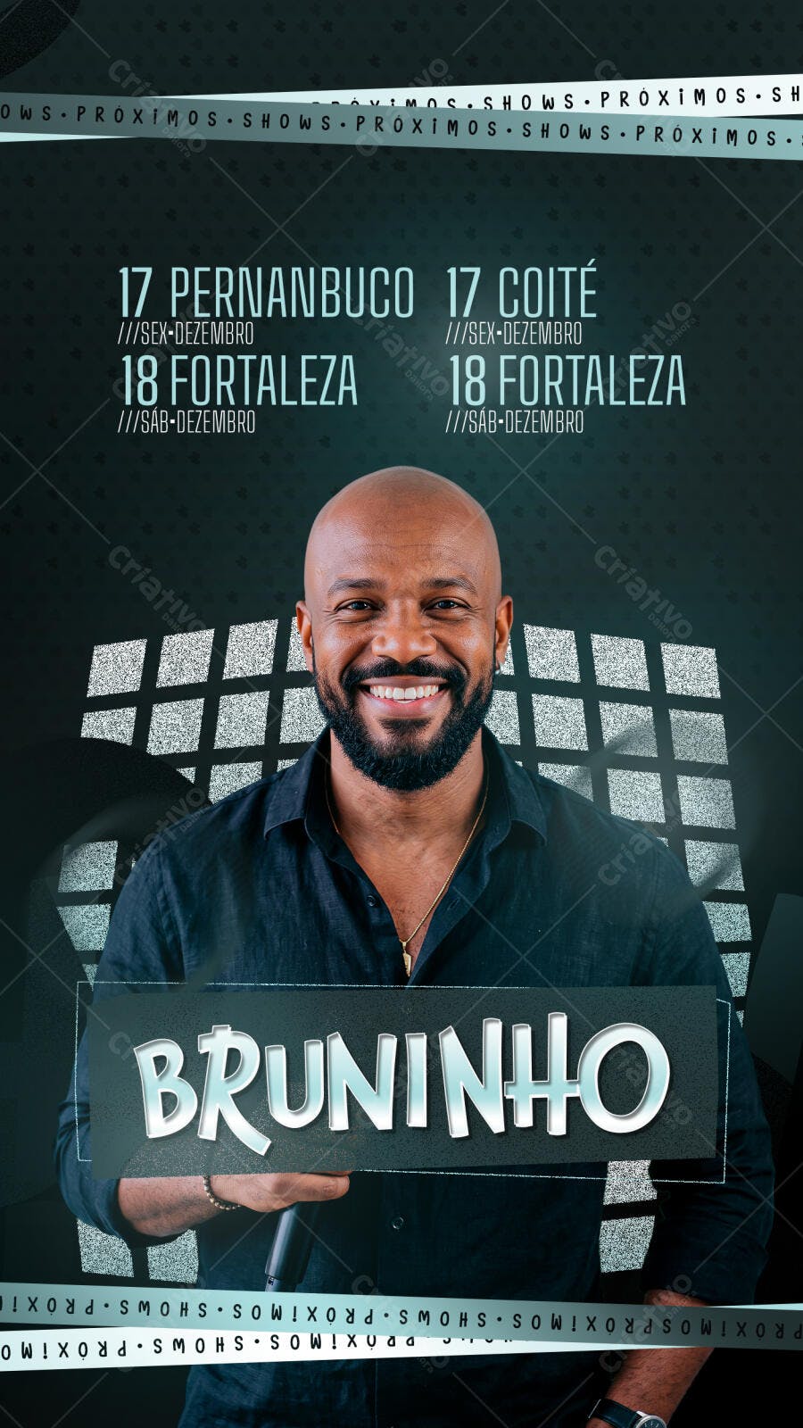 Flyer Shows Dezembro Eventos Musicais PSD Editável