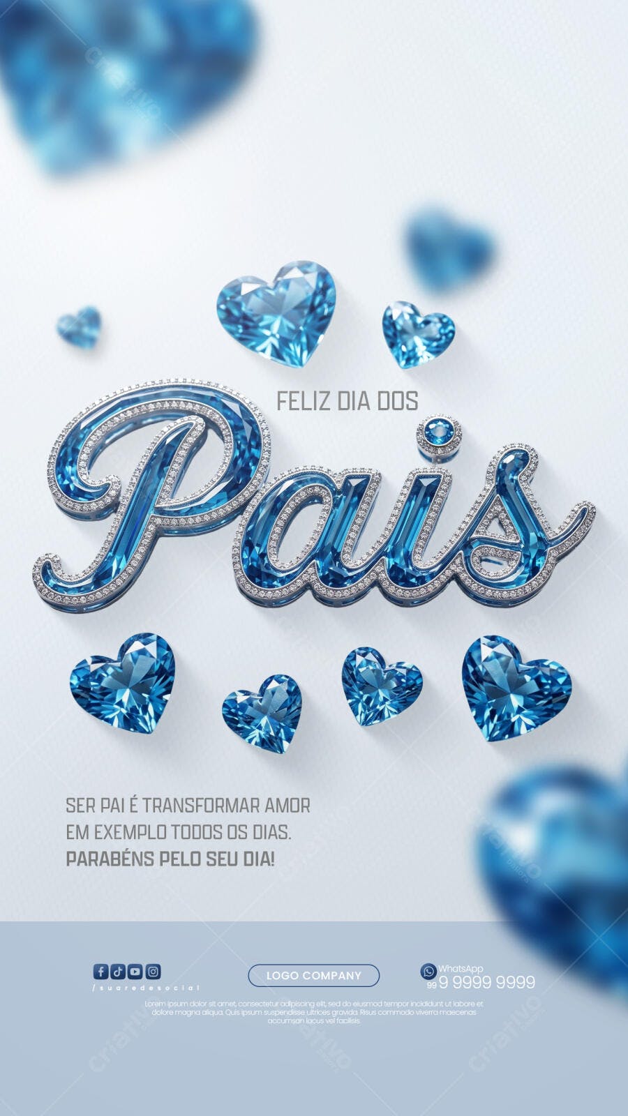 Post Instagram Dia dos Pais Joalheria PSD Editável