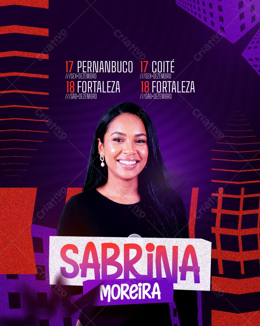 Post Instagram Evento Dezembro Sabrina Moreira PSD Editável