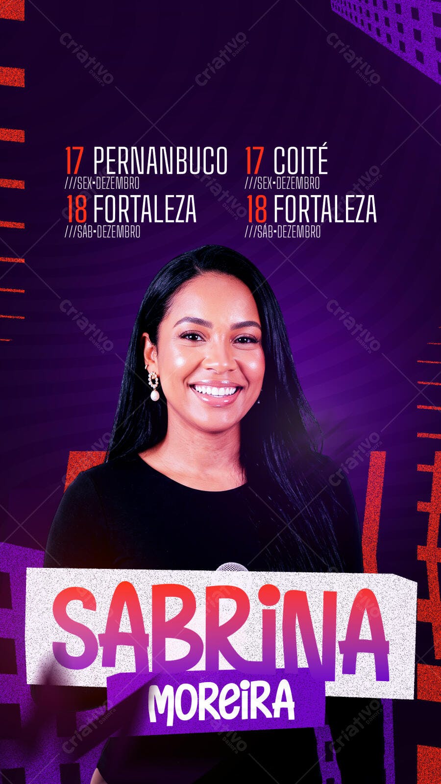 Post Instagram Evento Show Dezembro PSD Editável
