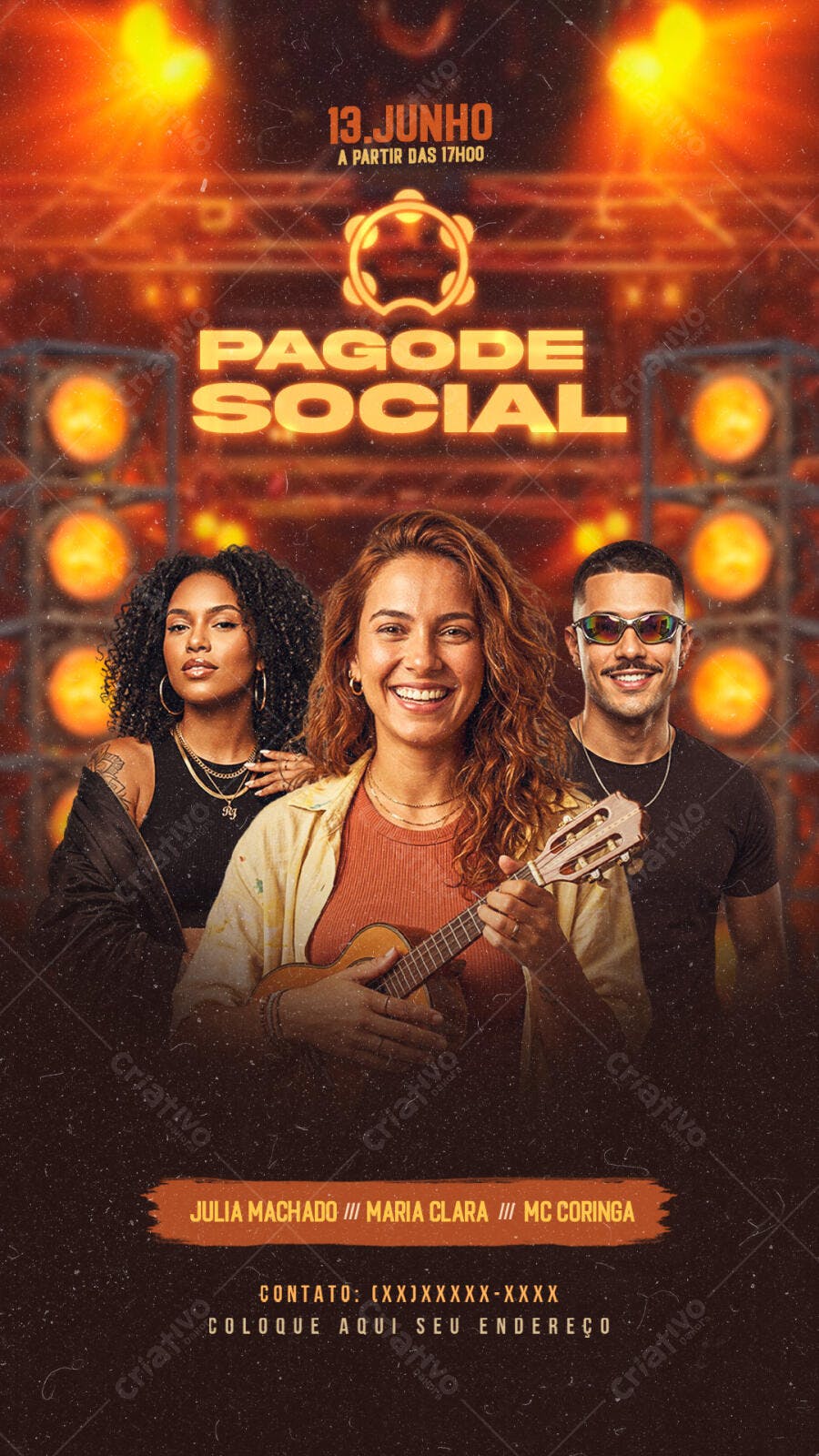 Story Instagram Pagode Social Junho PSD Editável