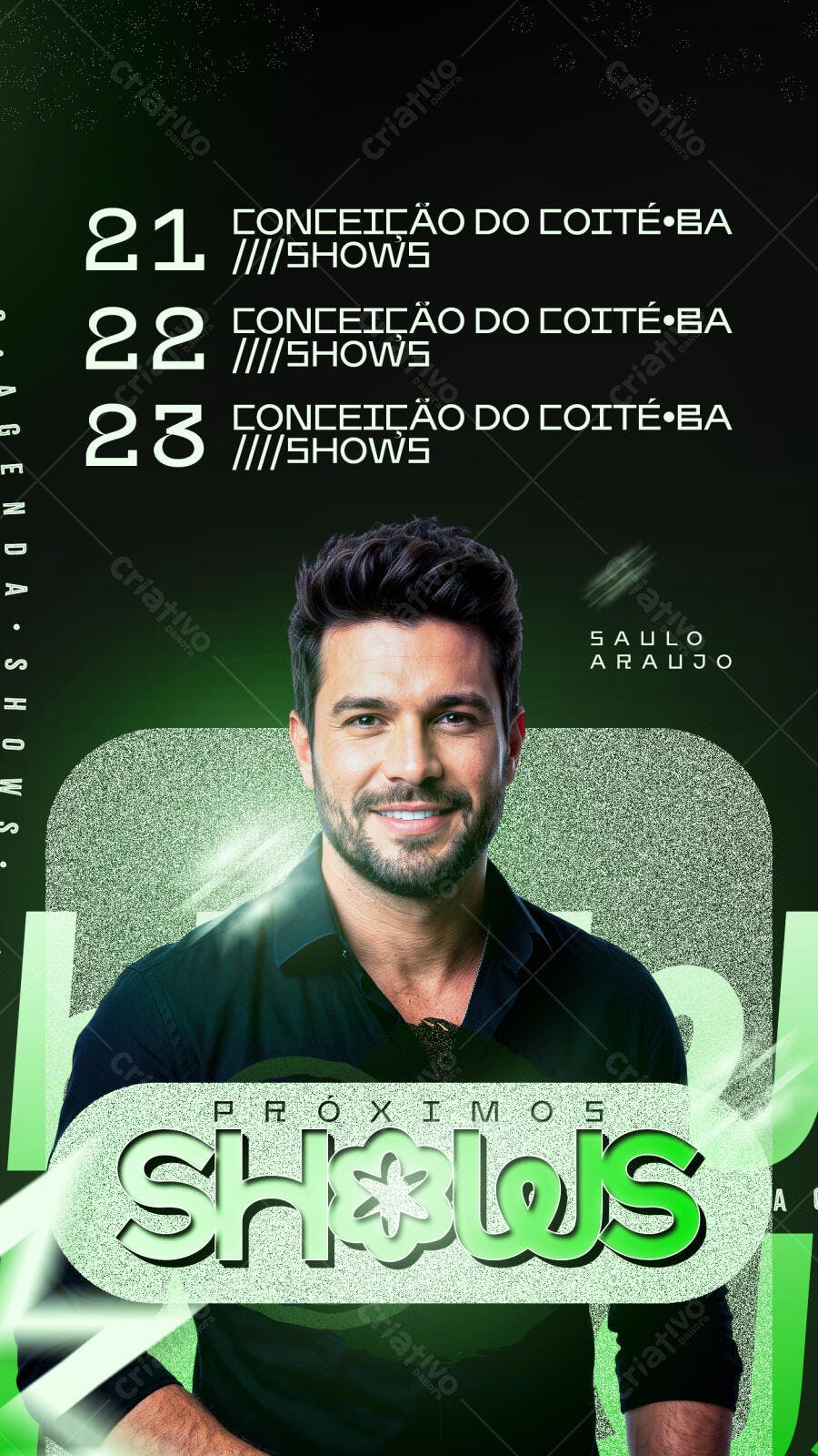 Story Instagram Próximos Shows Artista Musical PSD Editável