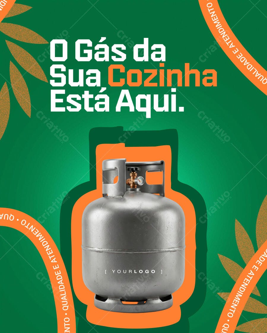 Post Instagram Gás de Cozinha Delivery PSD Editável