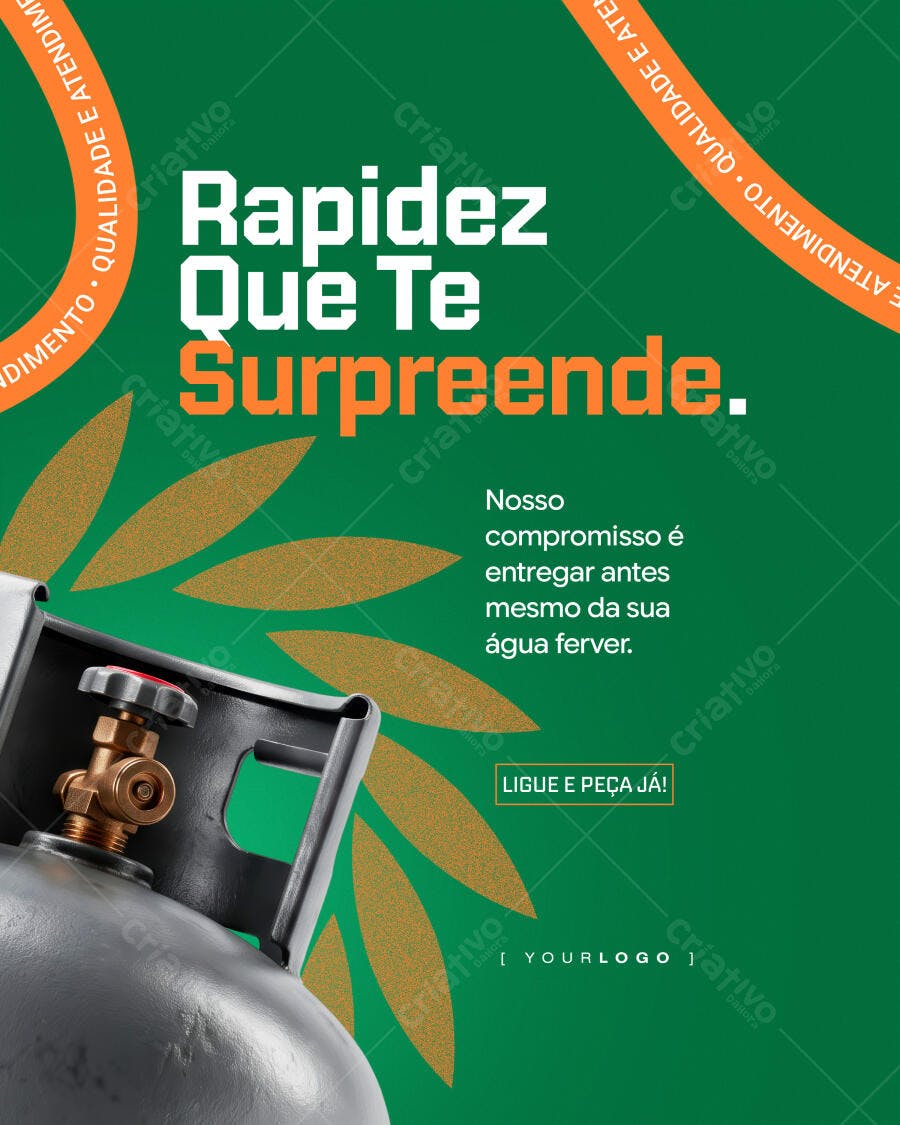 Post Instagram Gás de Cozinha Delivery PSD Editável
