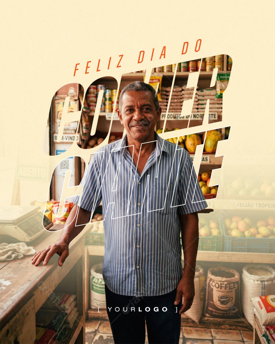 Post Social Media Dia do Cliente Mercado PSD Editável