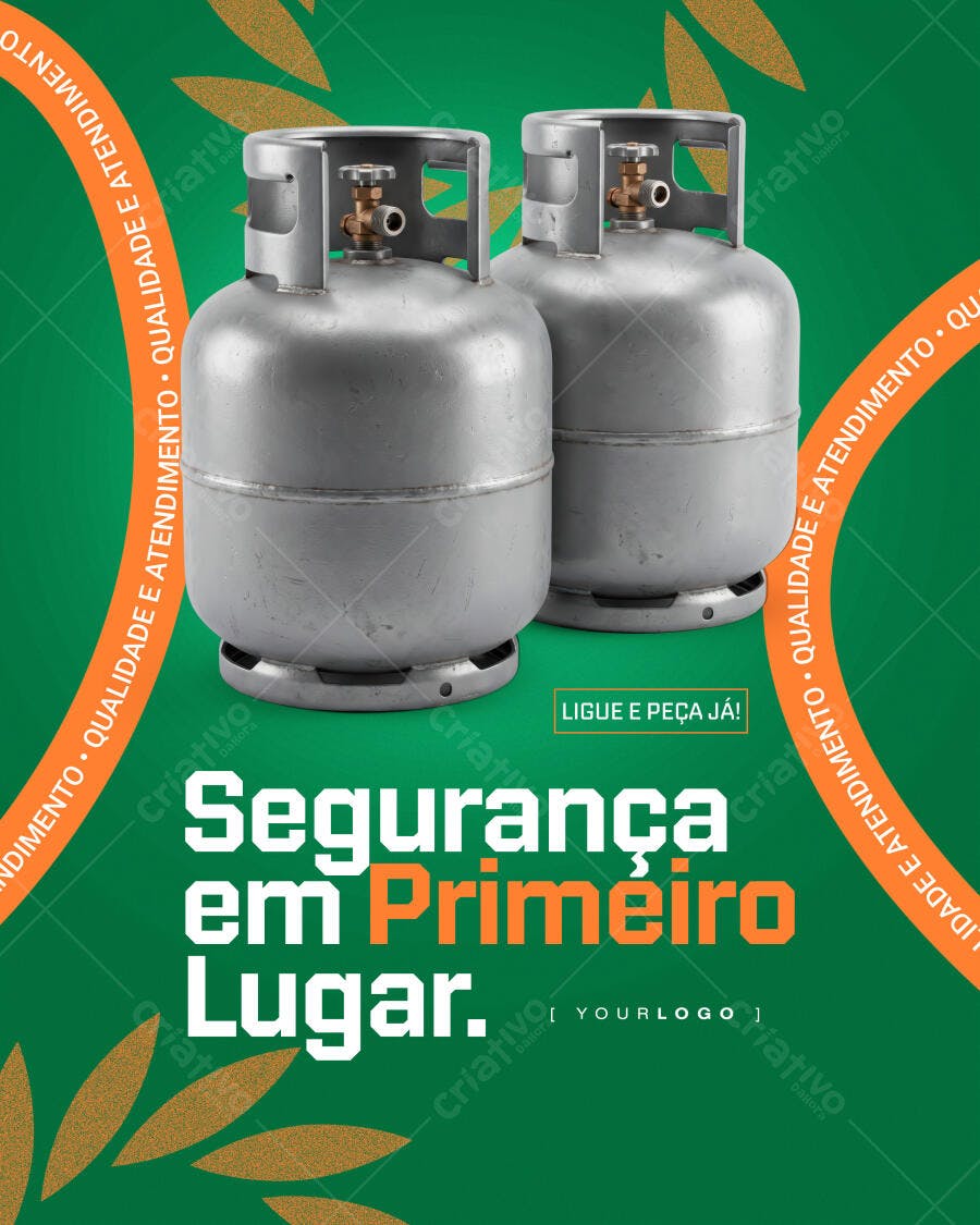 Post Social Media Gás de Cozinha Revenda PSD Editável