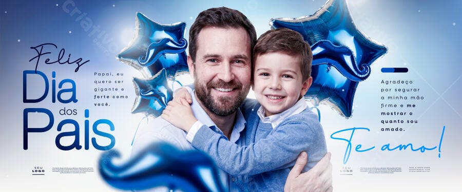 Banner Dia dos Pais Agosto PSD Editável