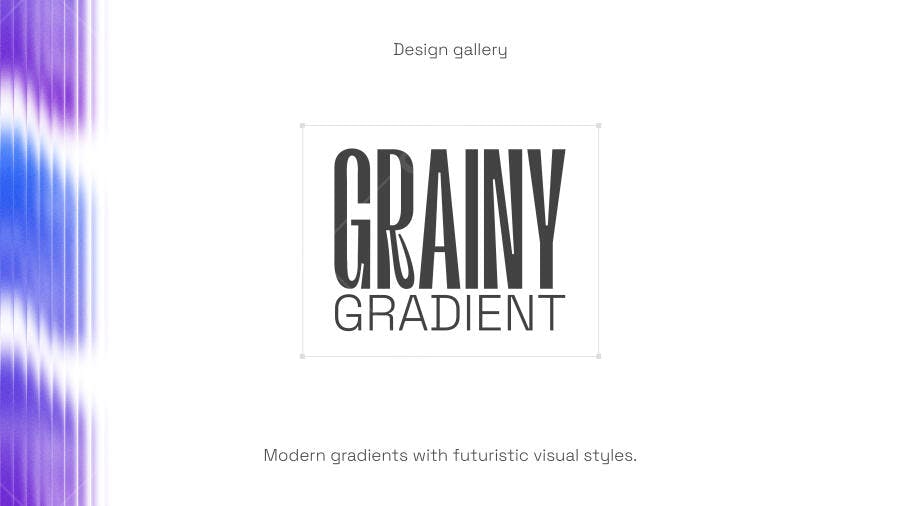Design Gallery Gradiente Granulado Abstrato PSD Editável