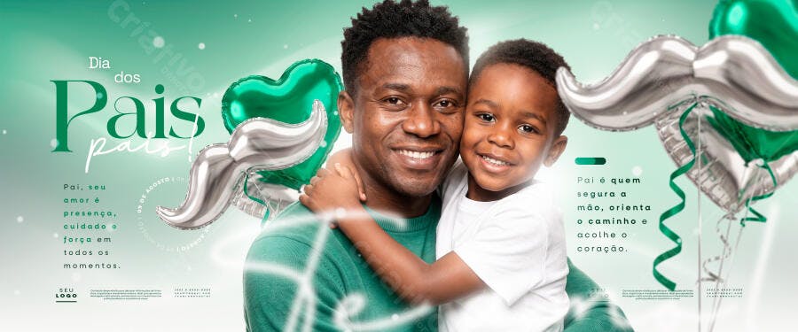 Banner Dia dos Pais Agosto Presentes PSD Editável