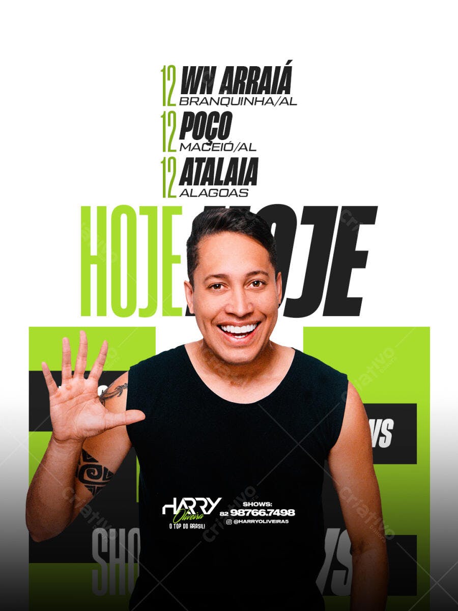 Flyer Show Musical Arraial Junino PSD Editável