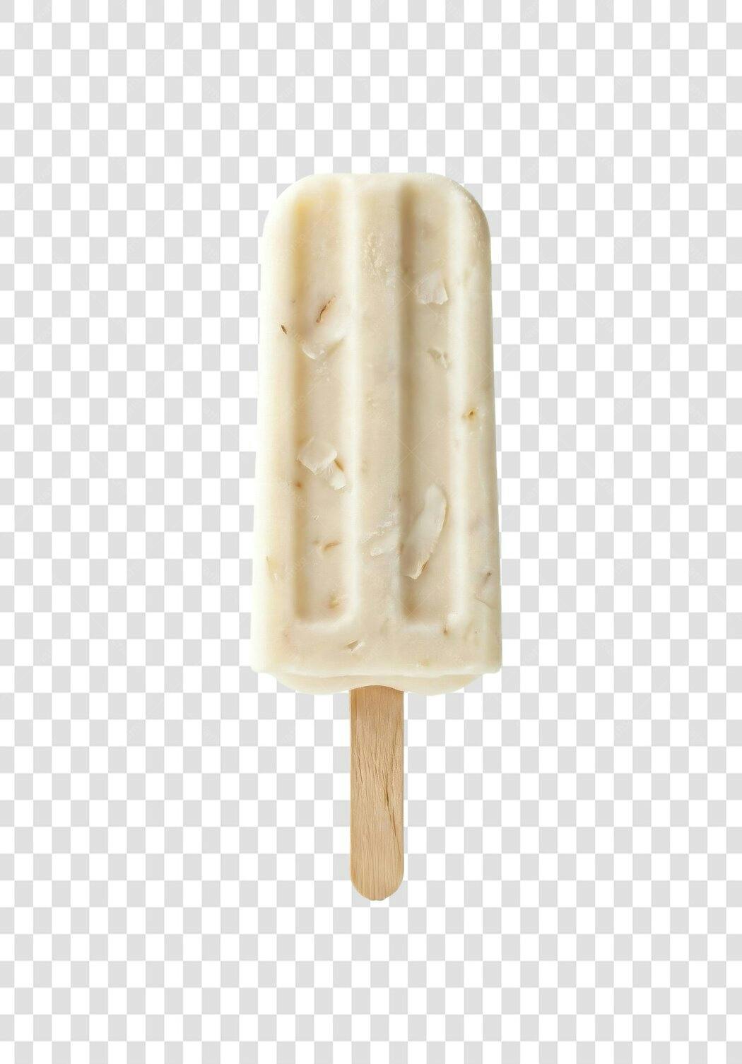 Foto Recortada Picolé de Coco Verão PNG Fundo Transparente