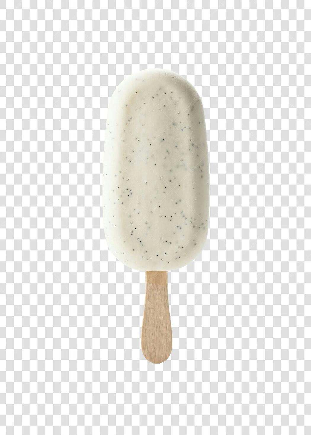 Foto Recortada Sorvete Palito Baunilha PNG Fundo Transparente