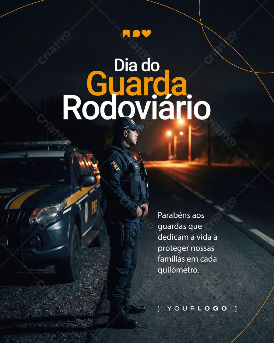 Post Dia do Guarda Rodoviário PSD Editável