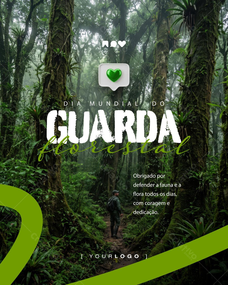 Post Dia Mundial do Guarda Florestal PSD Editável