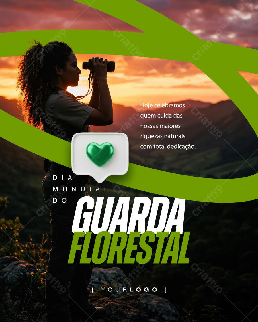 Post Dia Mundial do Guarda Florestal PSD Editável