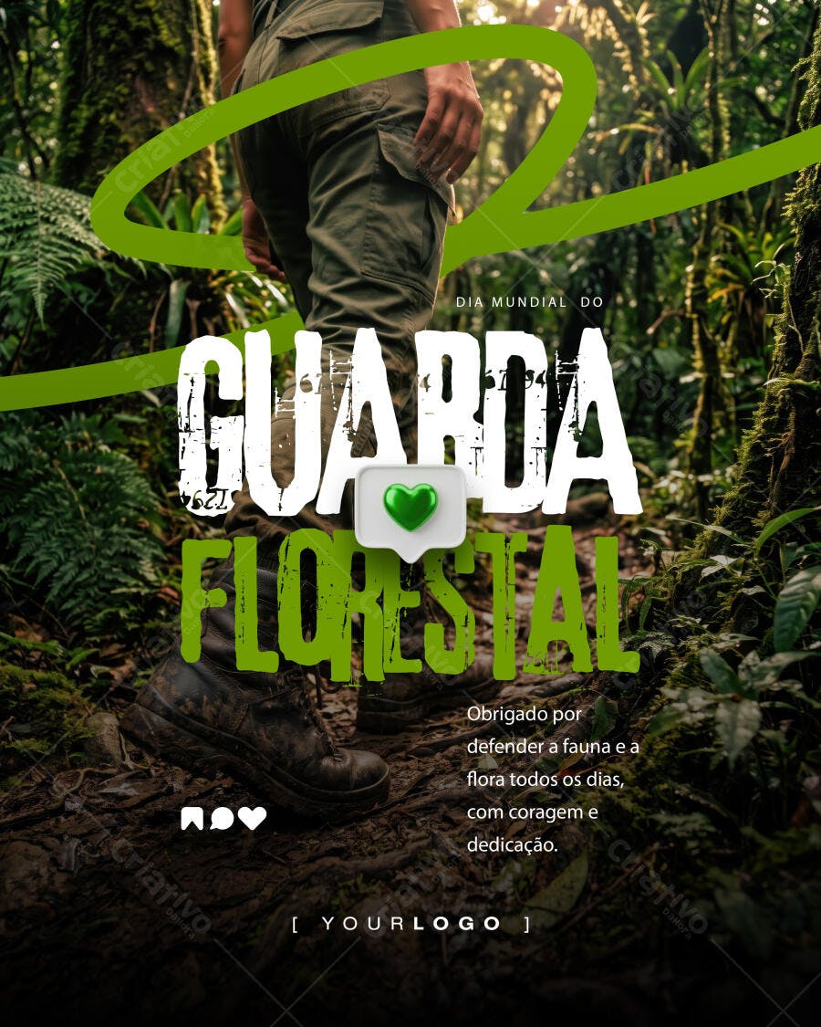 Post Dia Mundial Guarda Florestal PSD Editável