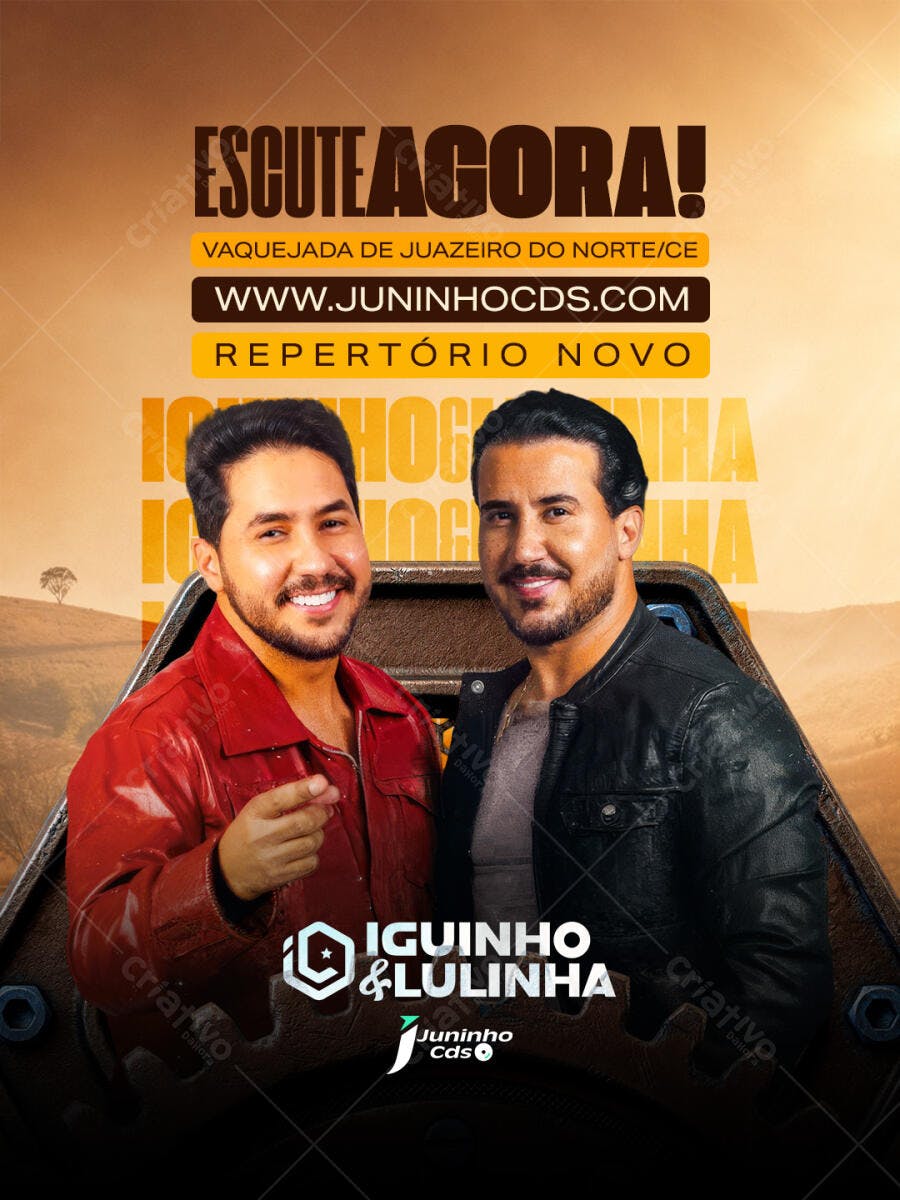 Post Redes Sociais Show Sertanejo Juninho CDS PSD Editável