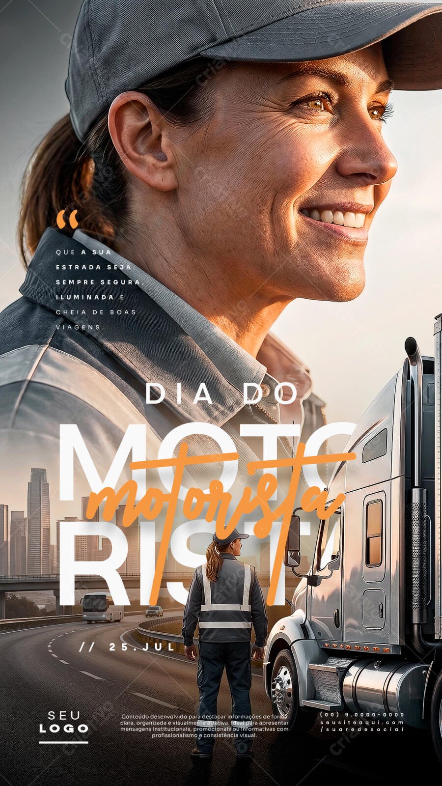 Story Dia do Motorista 25 de Julho PSD Editável