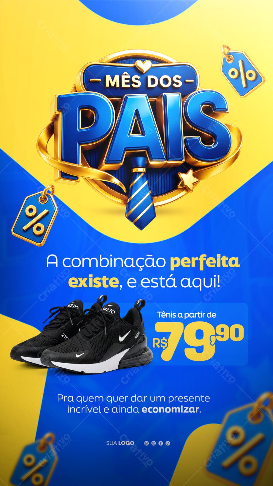 Story Mês dos Pais Promoção Calçados PSD Editável