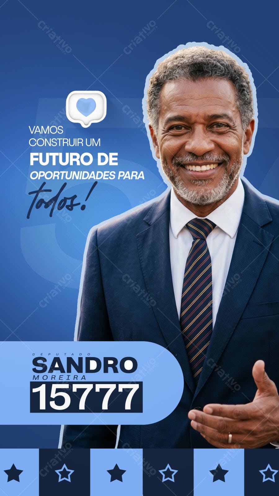 Post Instagram Campanha Política PSD Editável