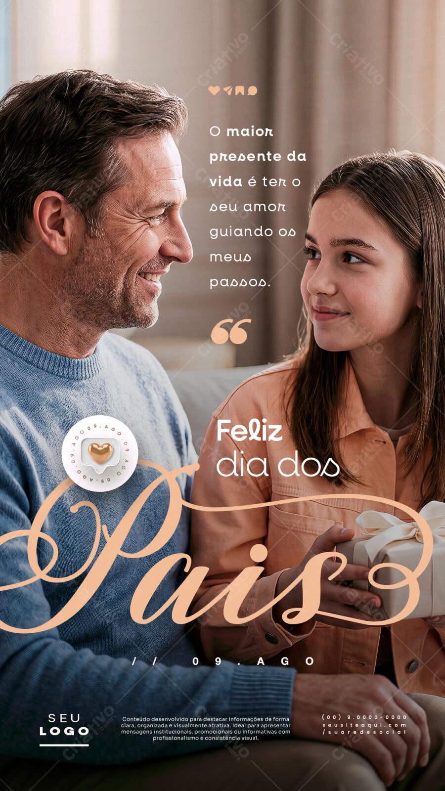 Story Dia dos Pais Agosto PSD Editável
