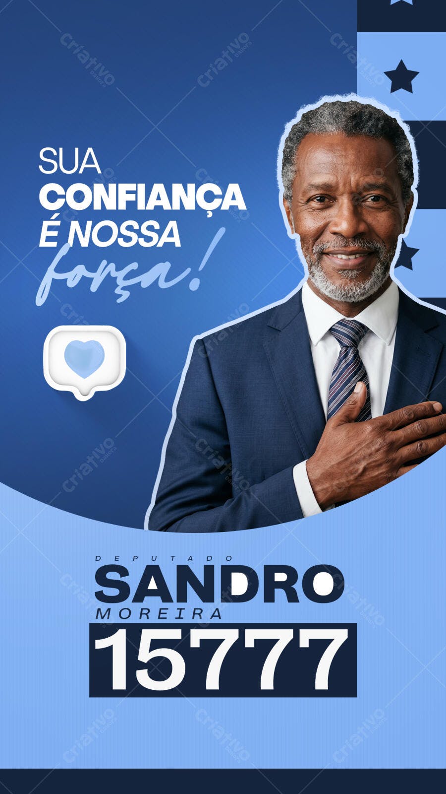 Story Instagram Campanha Política Deputado PSD Editável