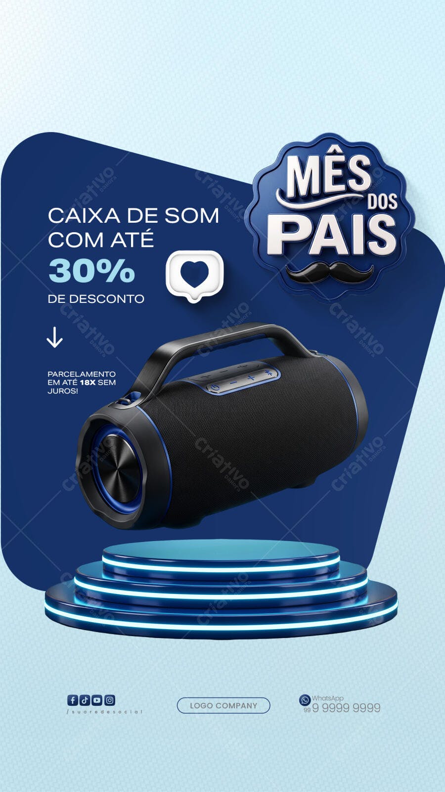 Story Mês dos Pais Eletrônicos Caixa de Som PSD Editável