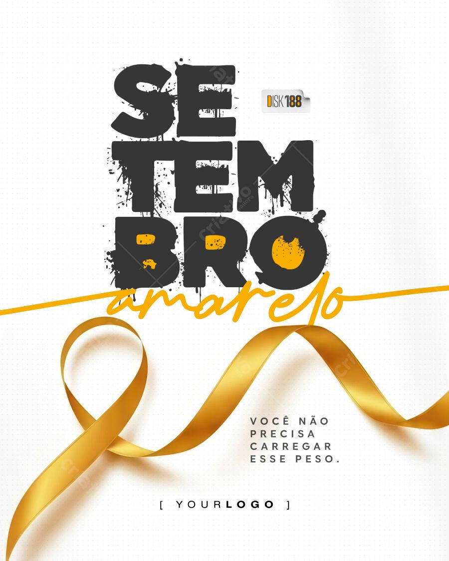 Post Setembro Amarelo Conscientização PSD Editável