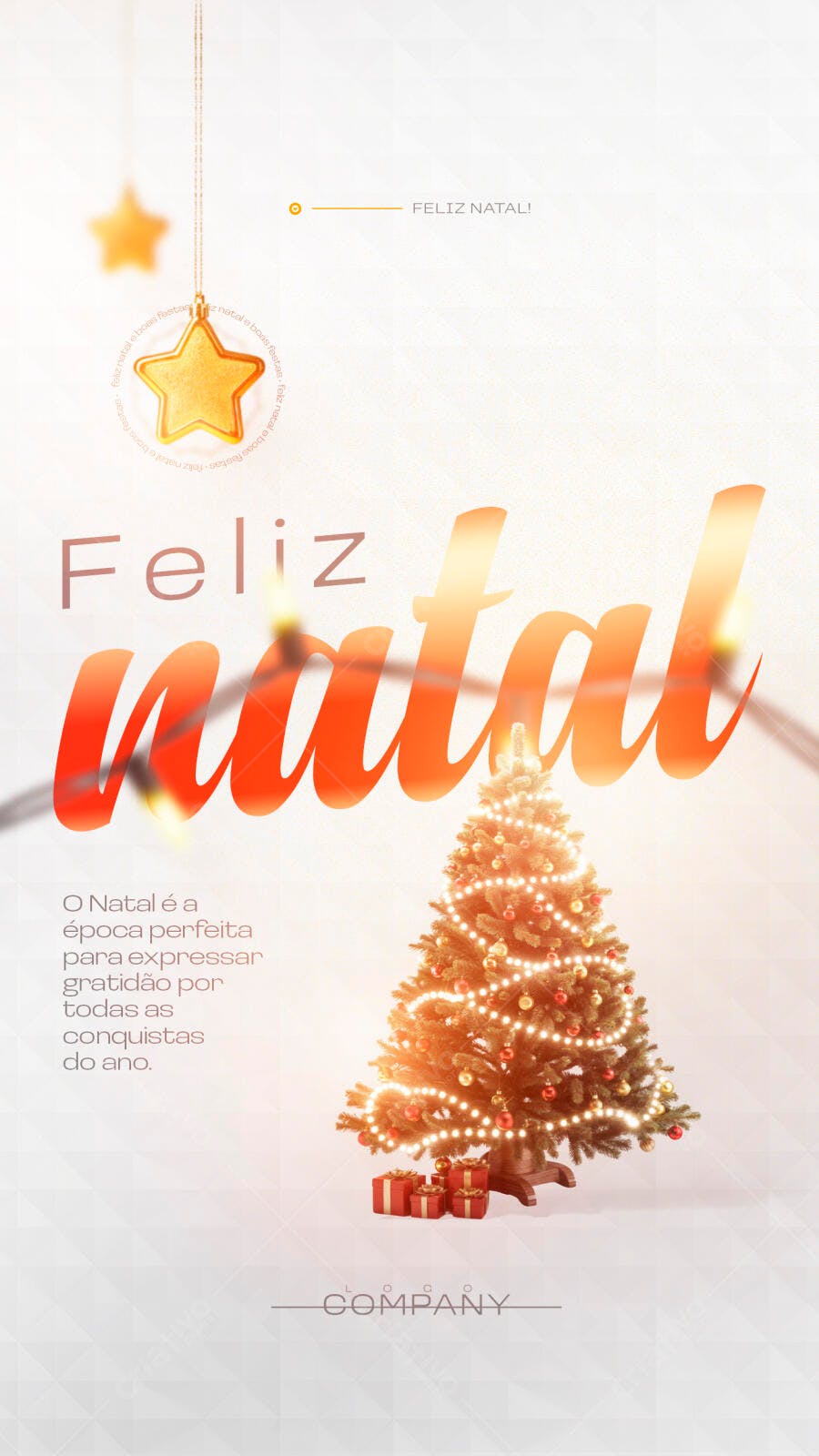 Story Instagram Feliz Natal Dezembro PSD Editável