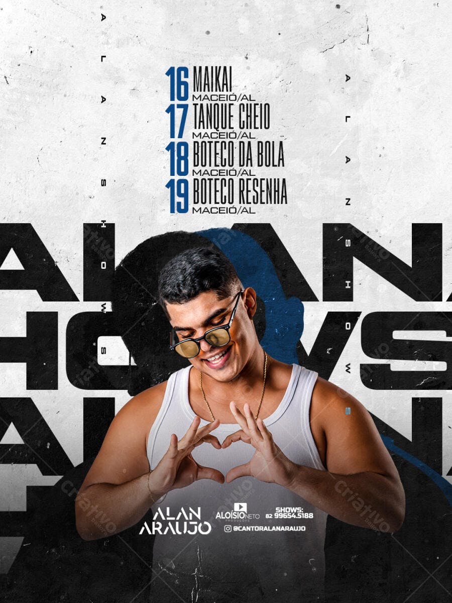Flyer Shows Eventos Música Sertaneja PSD Editável
