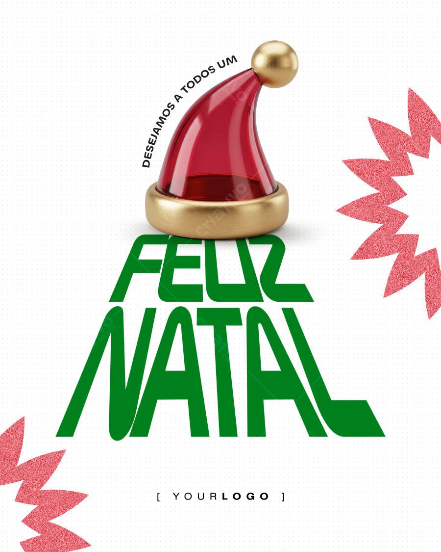 Post Instagram Feliz Natal Dezembro PSD Editável