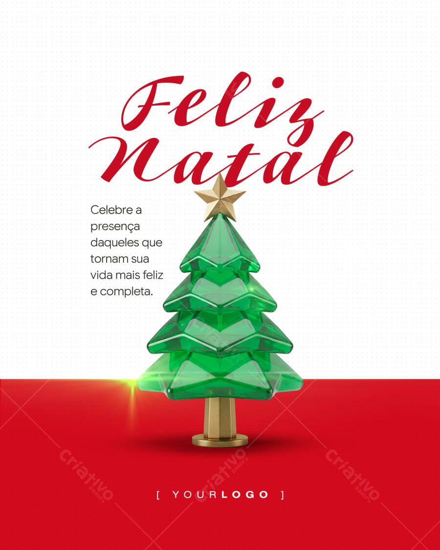 Post Instagram Feliz Natal Dezembro PSD Editável