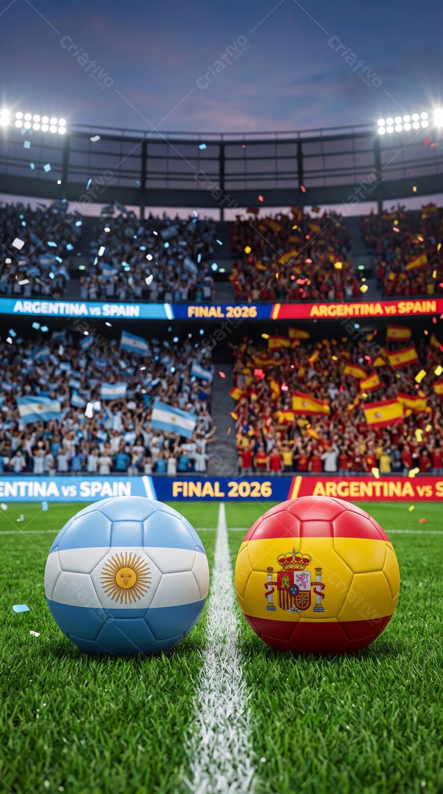 Foto Futebol Argentina Espanha Final 2026 Estádio Lotado
