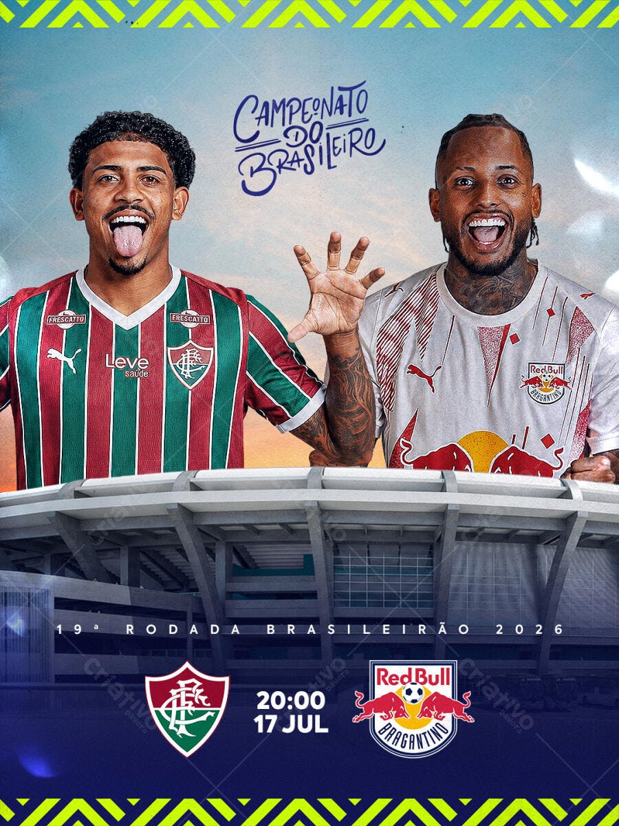 Post Campeonato Brasileiro Futebol PSD Editável