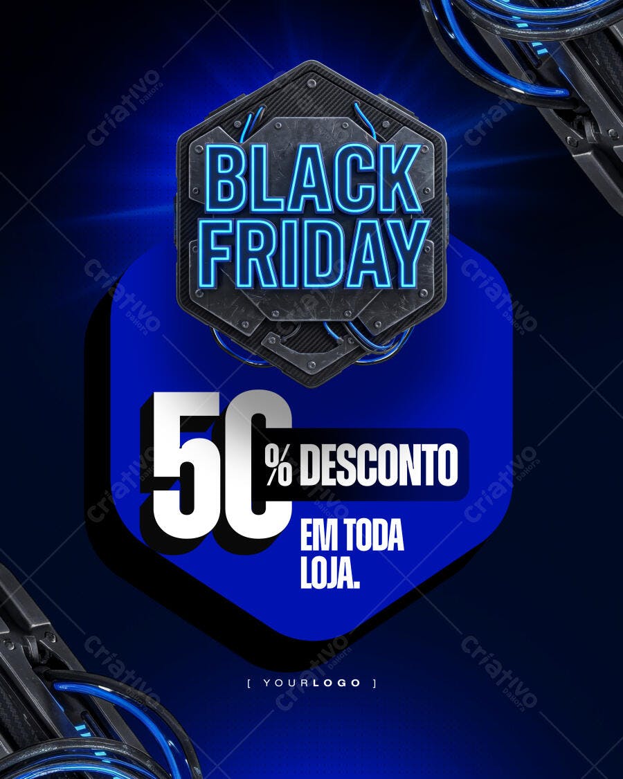 Flyer Black Friday Novembro Promoção Loja PSD Editável