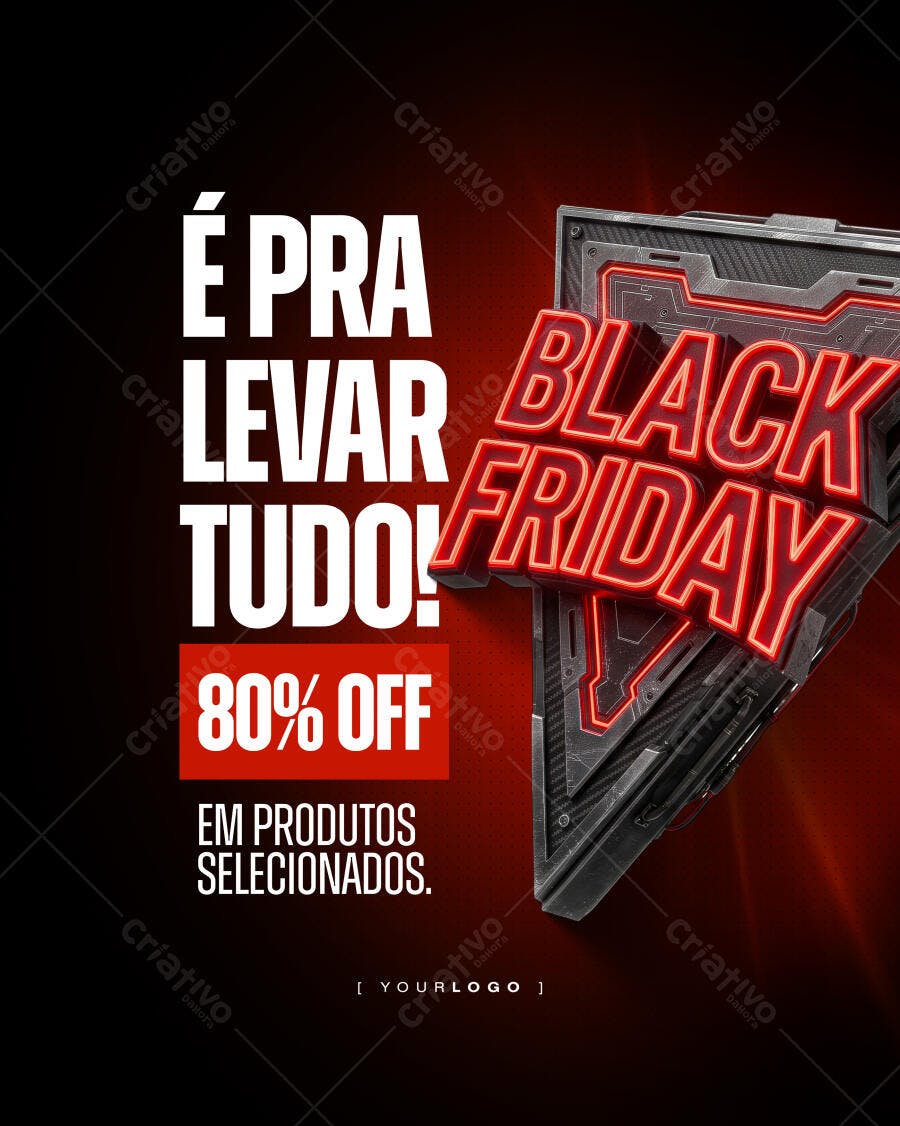 Post Instagram Black Friday Novembro Ofertas PSD Editável