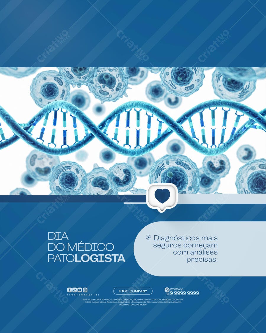 Post Instagram Dia do Médico Patologista PSD Editável