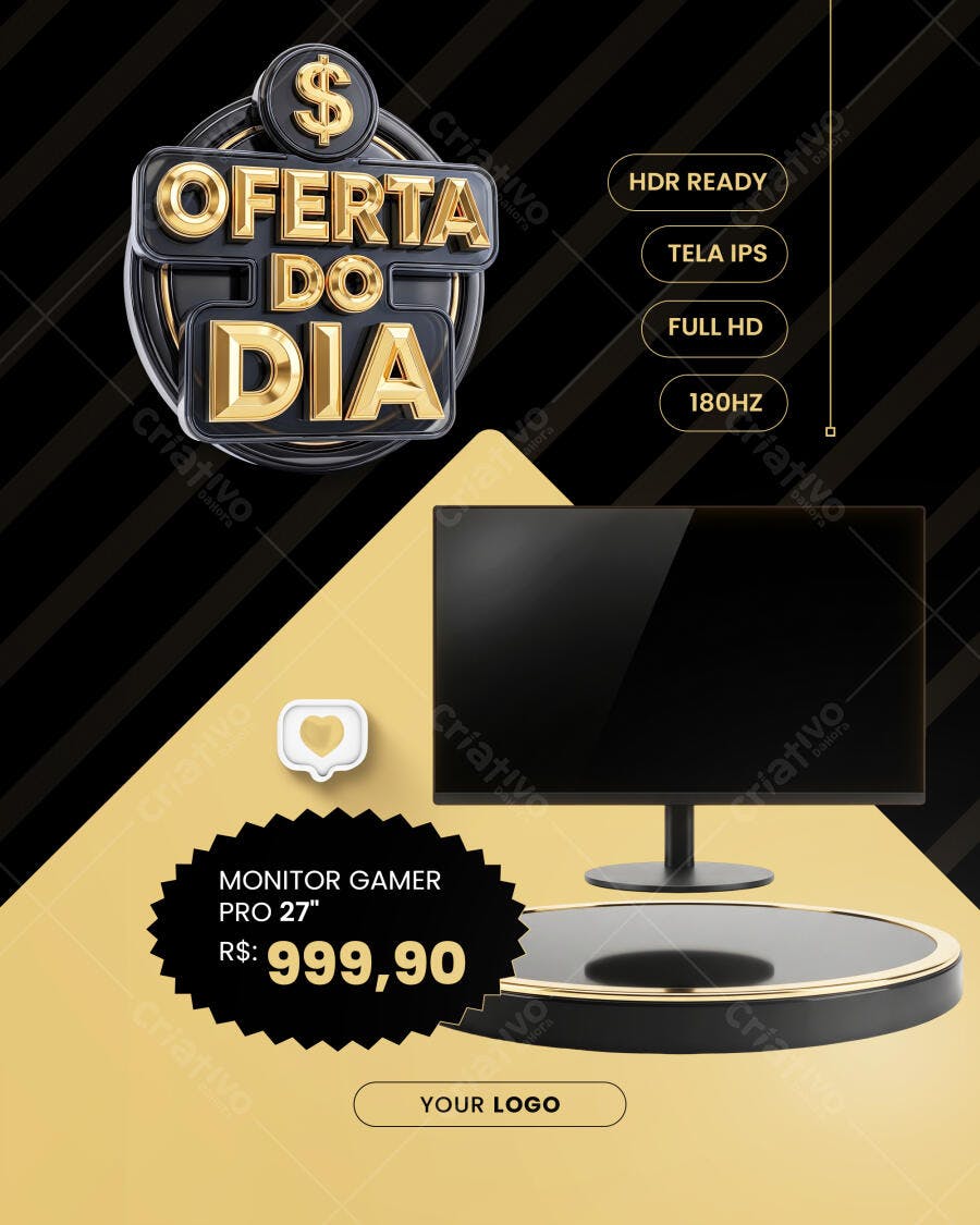 Post Instagram Oferta do Dia Eletrônicos PSD Editável