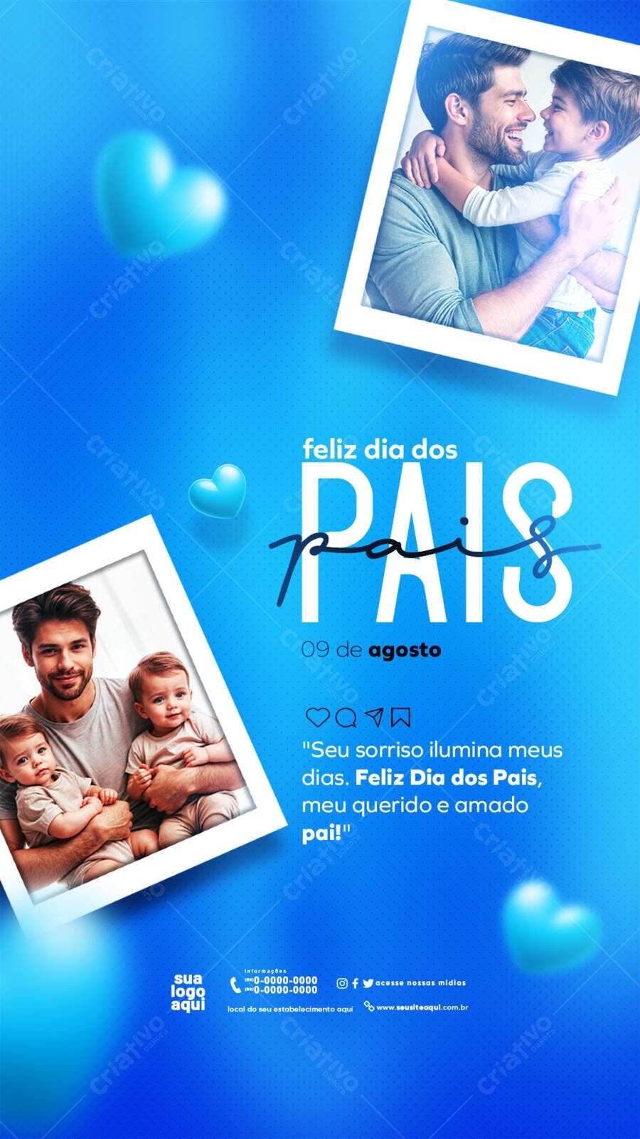 Story Dia dos Pais Agosto Promoção PSD Editável