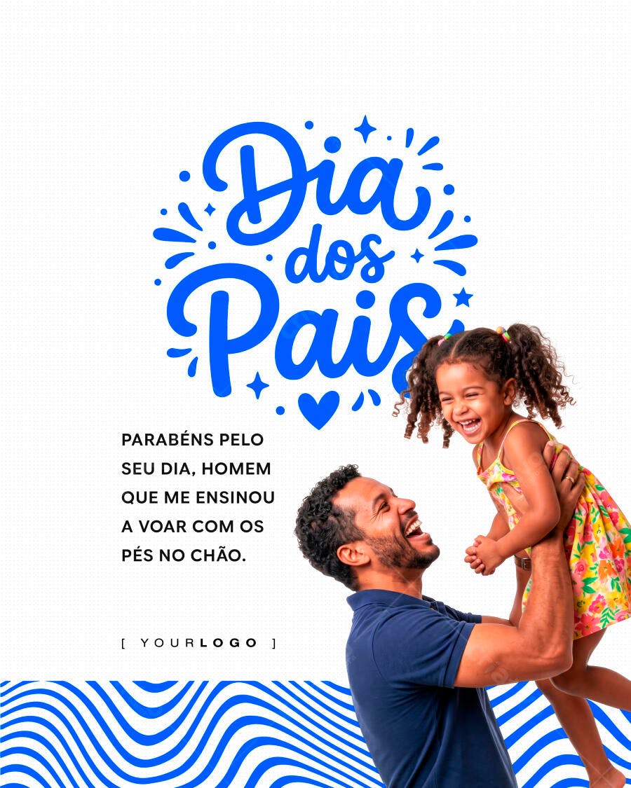 Post Instagram Dia dos Pais Agosto PSD Editável