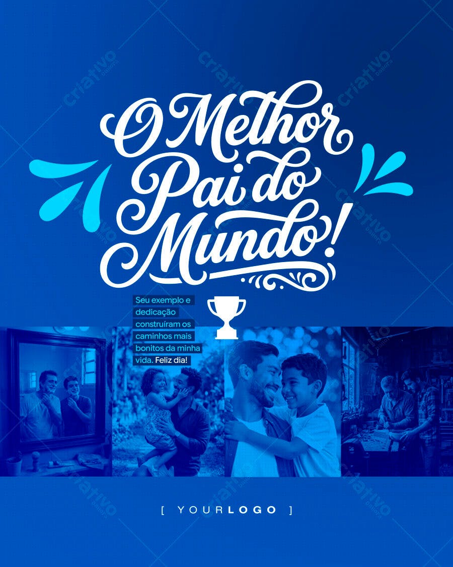 Post Instagram Dia dos Pais Agosto PSD Editável