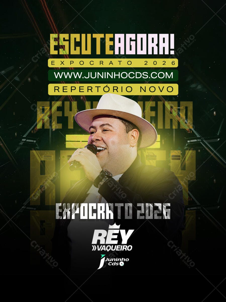 Flyer Show Música Sertaneja Expocrato 2026 PSD Editável